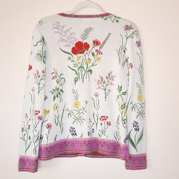 Ivko Wild Flower Cardigan Sweater 38 - Picture 3 of 7